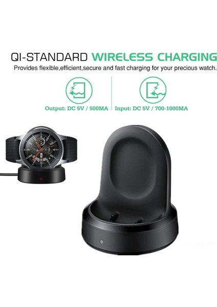 EP-YO805 Samsung Galaxy Watch 46MM SM-R800/42MM SM-R810 Akıllı Saat Kablosuz Şarj Cihazı Şarj Istasyonu ve Kablo (Yurt Dışından) modelleri