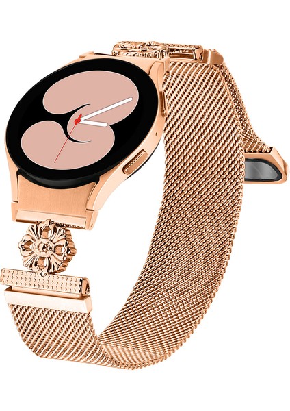Samsung Galaxy Watch6 Classic/watch6 Milanese Saat Kayışı Paslanmaz Çelik Kayış ve Hızlı Çıkarma Bağlantısı - Gül Altını (Yurt Dışından) fiyatları