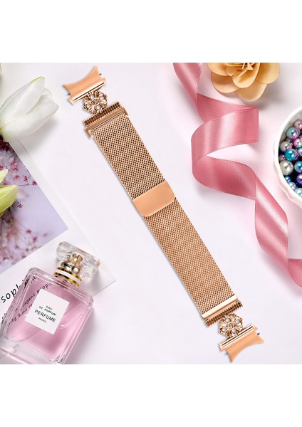 Samsung Galaxy Watch6 Classic/watch6 Milanese Saat Kayışı Paslanmaz Çelik Kayış ve Hızlı Çıkarma Bağlantısı - Gül Altını (Yurt Dışından) fırsatları