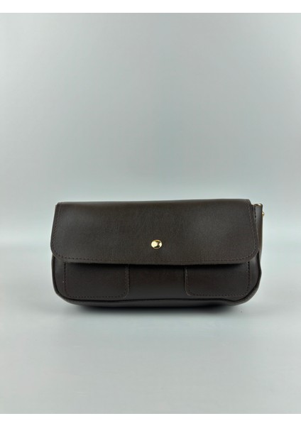 Kadın Suni Deri Kahverengi Düz Form Minimal Mini Boy El ve Omuz Çantası indirimleri