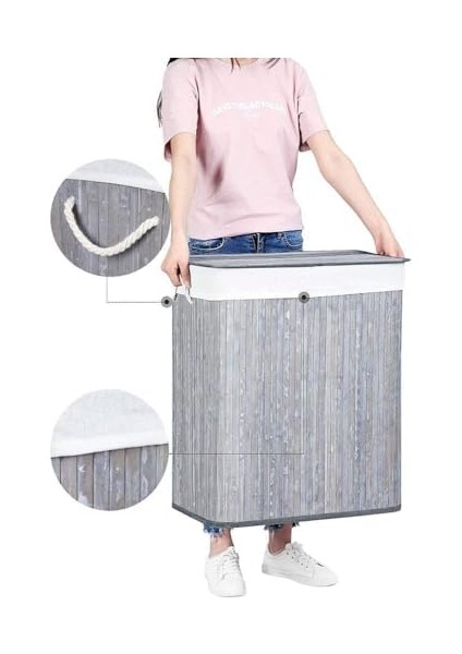 El Yapımı Hasır Katlanır Çamaşır Sepeti Dikdörtgen 72 Litre (40CM*30CM*61CM), Malzemeden Üretilmiş Çamaşırlık fiyatları