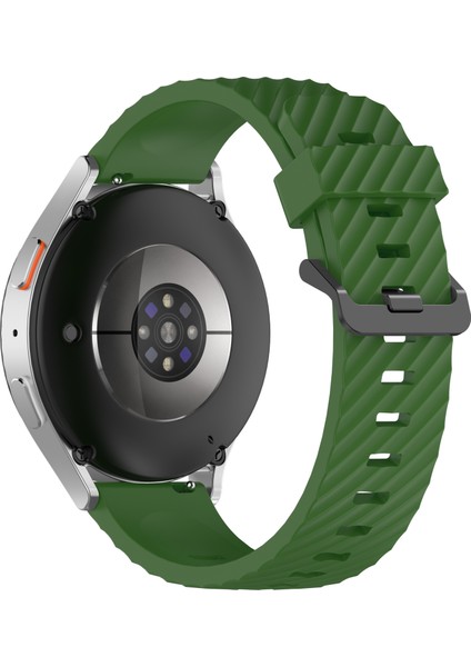 Samsung Galaxy Watch7 40MM/44MM Saat Kayışı 20MM Silikon Saat Kayışı - Ordu Yeşili (Yurt Dışından)