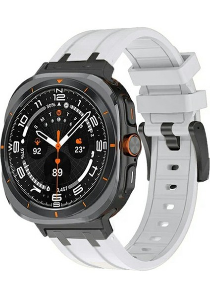 Samsung Galaxy Watch Ultra 47MM Saat Kayışı Yedek Silikon Saat Bandı - Siyah+Beyaz (Yurt Dışından) fırsatları