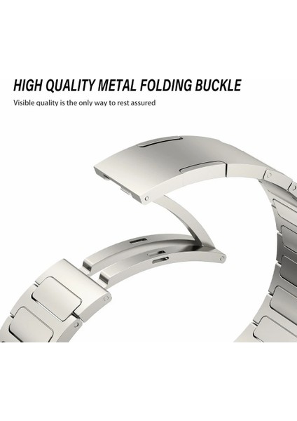 Samsung Galaxy Watch Ultra 47MM Yedek Saat Kayışı Katlanır Tokalı Titanyum Alaşımlı Kayış - Gümüş (Yurt Dışından) modelleri