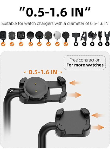 Aoduke AJZJ02S Google/huawei/garmin/samsung Saat Şarj Istasyonu Için Saat Şarj Tabanı Standı - Siyah (Yurt Dışından) indirimleri