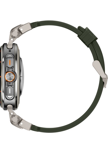 Samsung Galaxy Watch Ultra 47MM Saat Kayışı Yumuşak Tpu Ayarlanabilir Bilek Kayışı - Titanyum + Yeşil (Yurt Dışından) indirimleri