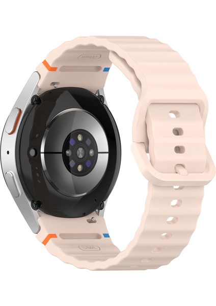Samsung Galaxy Watch Fe/watch7 40MM 44MM Silikon Dalga Dokulu Saat Kayışı Yedek Kayışları - Pembe (Yurt Dışından)