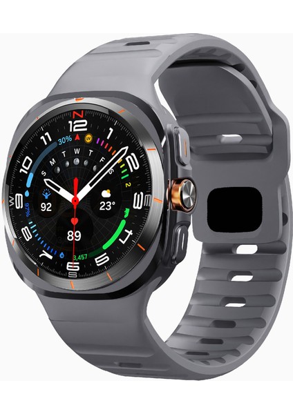 Samsung Galaxy Watch Ultra 47MM Silikon Saat Kayışı Nefes Alabilir Spor Saat Kayışı-Gri (Yurt Dışından) fiyatları