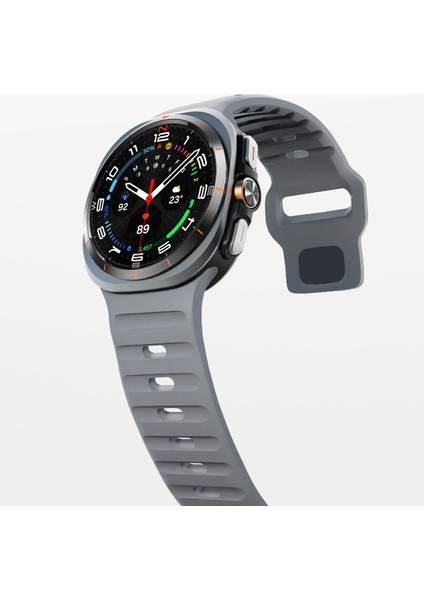 Samsung Galaxy Watch Ultra 47MM Silikon Saat Kayışı Nefes Alabilir Spor Saat Kayışı-Gri (Yurt Dışından) fırsatları