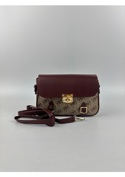 Kadın Suni Deri Kırmızı Tokalı Retro Mini Boy El ve Omuz Çantası fiyatları