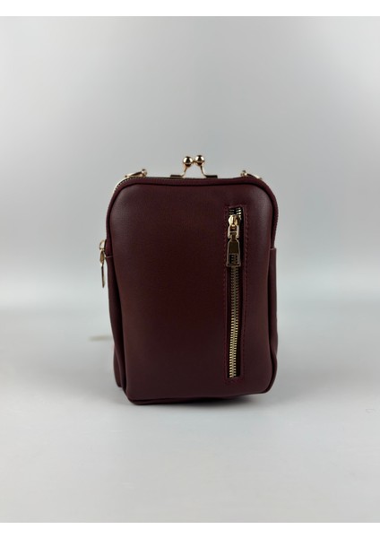 Kadın Suni Deri Bordo Metal Çerçeveli Vintage Mini Boy El Çantası fırsatları