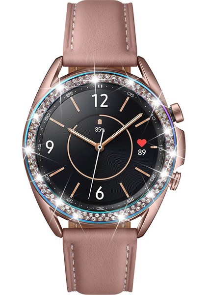 Samsung Galaxy Watch3 45MM Için Parlak Yapay Elmas Dekorlu Çizilmez Saat Çerçeve Halkası - Renkli (Yurt Dışından) modelleri