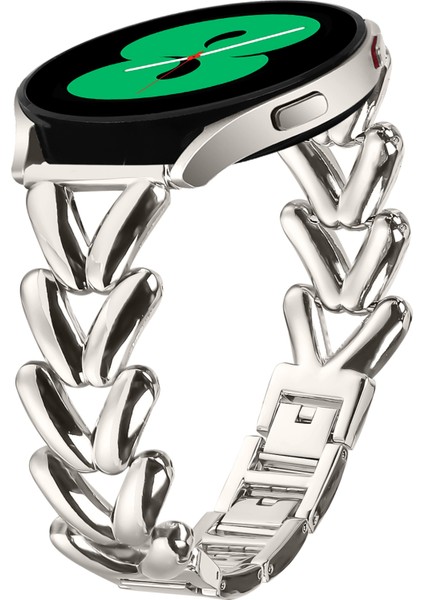 Samsung Galaxy Watch 42MM Bükülmüş Metal Saat Kayışı Değişimi Için Çinko Alaşımlı Saat Kayışı - Starlight (Yurt Dışından) fiyatları