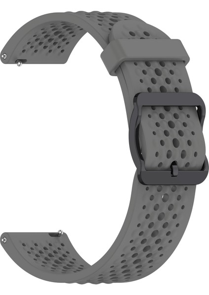 Xiaomi Watch S4 Sport/samsung Galaxy Watch3 45MM/WATCH 42MM Silikon 22MM Çoklu Delikli Nefes Alabilir Saat Kayışı - Koyu Gri (Yurt Dışından) modelleri