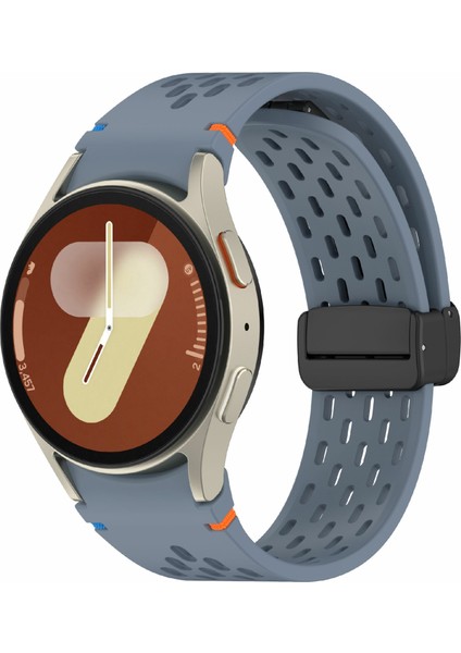 Samsung Galaxy Watch7/watch6/watch6 Classic/watch 5/watch 5 Pro/watch4/watch4 Classic/watch Fe Için Nefes Alabilir Spor Kayış - Mavi Silikon Saat Kayışı (Yurt Dışından) modelleri