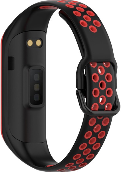 Samsung Galaxy Fit 2 SM-R220 Için Iki Renkli Yumuşak Silikon Saat Kayışı, Yedek Saat Kayışı - Siyah/kırmızı (Yurt Dışından) fiyatları