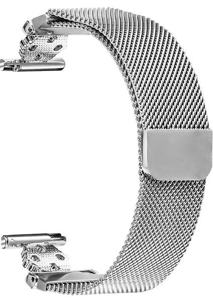 Samsung Gear Sport/gear S2 Classic Milanese Bant Çiçek Paslanmaz Çelik Manyetik Örgü Saat Kayışı - Gümüş (Yurt Dışından) indirimleri