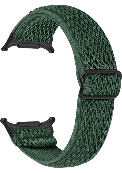 Samsung Galaxy Watch Ultra 47MM Siyah Bağlantılı Ayarlanabilir Elastik Bileklik Kayışı - Ordu Yeşili (Yurt Dışından)