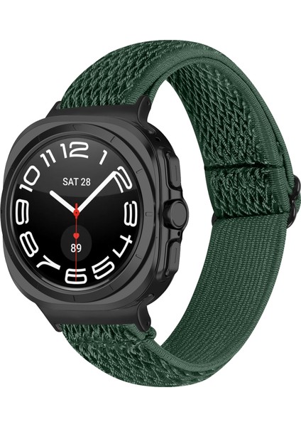 Samsung Galaxy Watch Ultra 47MM Siyah Bağlantılı Ayarlanabilir Elastik Bileklik Kayışı - Ordu Yeşili (Yurt Dışından) fiyatları