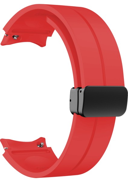 Kalebol Samsung Galaxy Watch Fe 40MM/WATCH6/WATCH6 Classic/watch 5/watch 5 Pro Silikon Saat Kayışı Manyetik Tokalı-Kırmızı (Yurt Dışından)