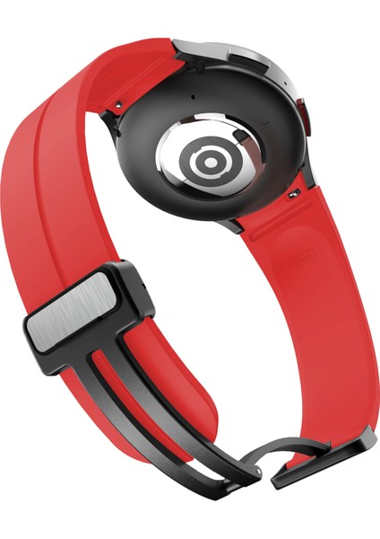 Kalebol Samsung Galaxy Watch Fe 40MM/WATCH6/WATCH6 Classic/watch 5/watch 5 Pro Silikon Saat Kayışı Manyetik Tokalı-Kırmızı (Yurt Dışından) indirimleri
