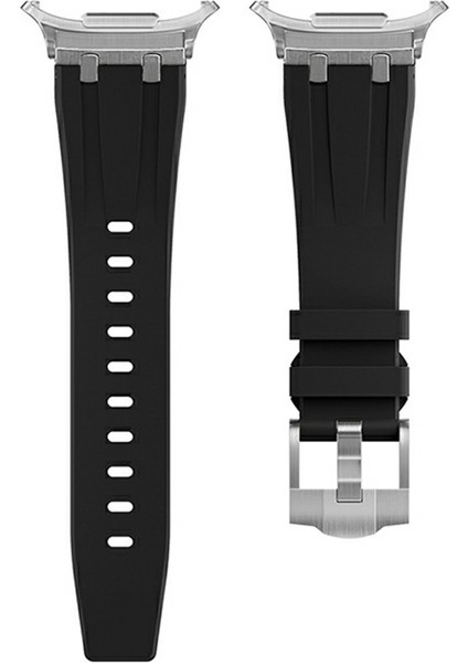 Samsung Galaxy Watch Ultra 47MM Saat Kayışı Yedek Silikon Saat Bandı - Gümüş + Siyah (Yurt Dışından) modelleri