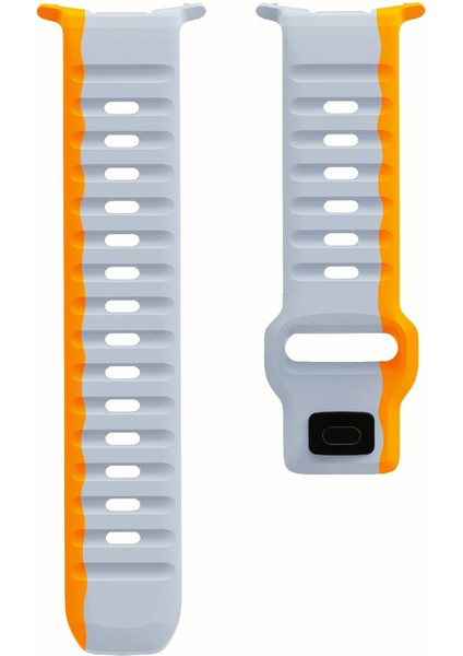 Samsung Galaxy Watch Ultra 47MM Silikon Saat Kayışı Nefes Alabilir Spor Saat Kayışı - Gri/turuncu (Yurt Dışından) indirimleri