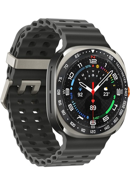 Samsung Galaxy Watch Ultra 47MM Çerçeve Halkası Çizilmez Paslanmaz Çelik Saat Çerçeve Döngüsü - Siyah/beyaz Karakterler Için E Tipi (Yurt Dışından)