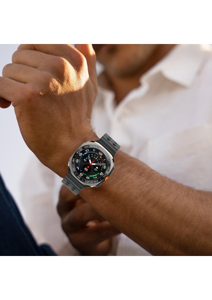 Samsung Galaxy Watch Ultra 47MM Çerçeve Halkası Çizilmez Paslanmaz Çelik Saat Çerçeve Döngüsü - Siyah/beyaz Karakterler Için E Tipi (Yurt Dışından) modelleri