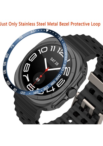 Samsung Galaxy Watch Ultra 47MM Çerçeve Halkası Çizilmez Paslanmaz Çelik Saat Çerçeve Döngüsü - Siyah/beyaz Karakterler Için E Tipi (Yurt Dışından) indirimleri