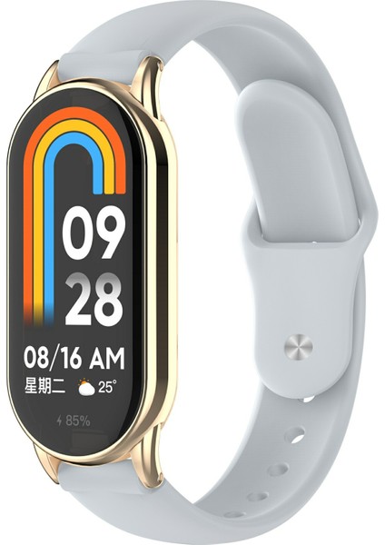 12 mm Evrensel Akıllı Saat Için Yedek Bant Ters Tokalı Silikon Saat Kayışı - Açık Gri (Yurt Dışından) modelleri