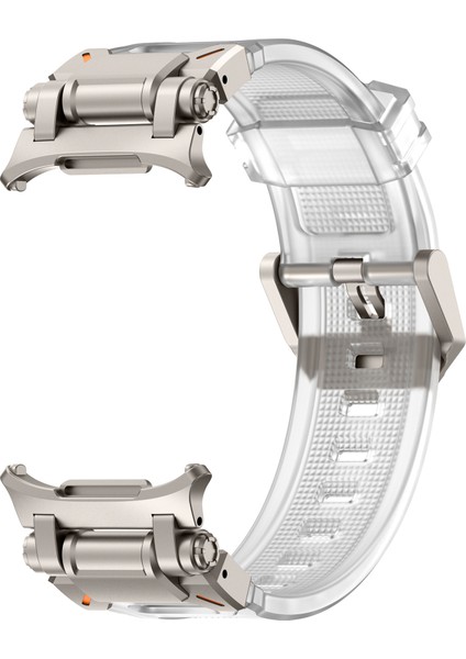 Samsung Galaxy Watch Ultra 47MM Saat Kayışı Yumuşak Tpu Ayarlanabilir Bilek Kayışı - Titanyum + Şeffaf (Yurt Dışından) fiyatları