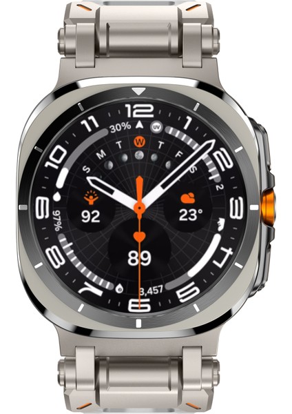 Samsung Galaxy Watch Ultra 47MM Saat Kayışı Yumuşak Tpu Ayarlanabilir Bilek Kayışı - Titanyum + Şeffaf (Yurt Dışından) fırsatları