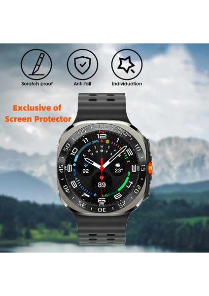 Samsung Galaxy Watch Ultra 47MM Çerçeve Halkası Çizilmez Paslanmaz Çelik Saat Çerçeve Döngüsü - Mavi/beyaz Karakterler Için E Tipi (Yurt Dışından) fırsatları