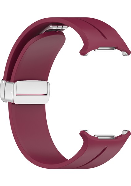 Samsung Galaxy Watch Ultra 47MM Silikon Akıllı Saat Kayışı Gümüş Manyetik Katlanır Tokalı - Şarap Kırmızısı (Yurt Dışından) indirimleri