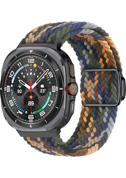 Samsung Galaxy Watch Ultra 47MM Örgülü Saat Kayışı Manyetik Bilek Kayışı - Kamuflaj Çok Renkli + Siyah Toka (Yurt Dışından) fırsatları