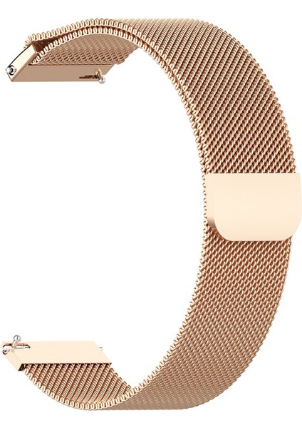 Samsung Galaxy Watch7 44MM/40MM Manyetik Saat Kayışı Paslanmaz Çelik Milano Bileklik - Gül Altın (Yurt Dışından)