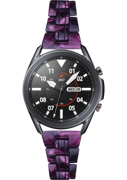 Samsung Galaxy Watch3 45MM Yedek Için Renkli Reçine Saat Kayışı - Koyu Mor Karışımı (Yurt Dışından) fırsatları