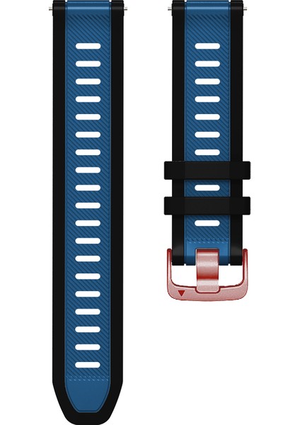 Samsung Galaxy Watch6 44MM 40MM/WATCH6 Classic 47MM 43MM/WATCH 5 44MM 40MM Gül Altın Tokalı Çift Renkli Bant - Safir + Siyah Için 20MM Silikon Kayış (Yurt Dışından) fırsatları