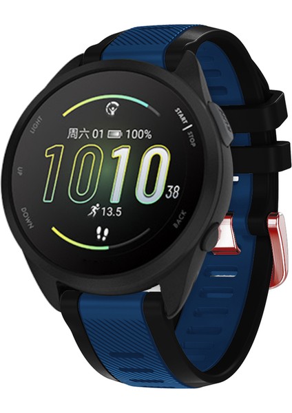 Samsung Galaxy Watch6 44MM 40MM/WATCH6 Classic 47MM 43MM/WATCH 5 44MM 40MM Gül Altın Tokalı Çift Renkli Bant - Safir + Siyah Için 20MM Silikon Kayış (Yurt Dışından) indirimleri