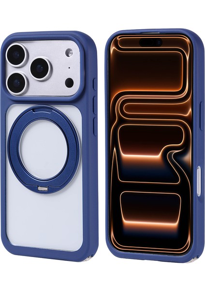 iPhone 17 Pro Kılıf M-Safe Şarj Özellikli Standlı Tkgn Piza Silikon Kapak - Siyah fiyatları