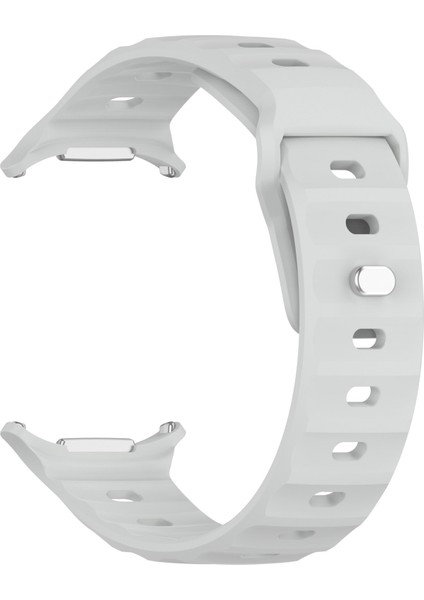 Samsung Galaxy Watch Ultra 47MM Saat Bandı Için Ayarlanabilir Silikon Bilek Kayışı - Açık Gri (Yurt Dışından) modelleri