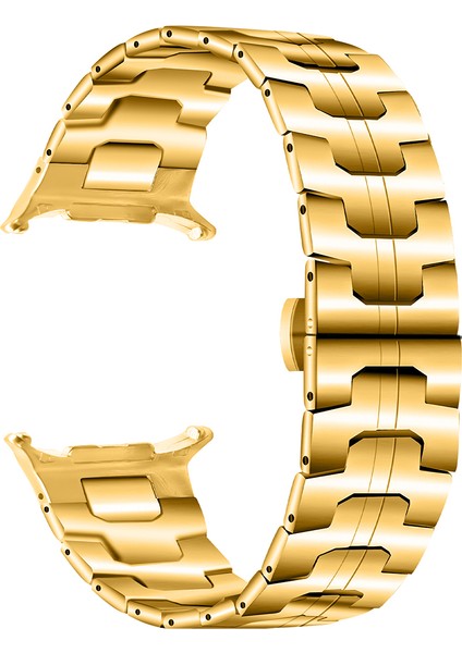 Samsung Galaxy Watch Ultra 47MM Saat Bilekliği Paslanmaz Çelik Saat Kayışı-Altın (Yurt Dışından)