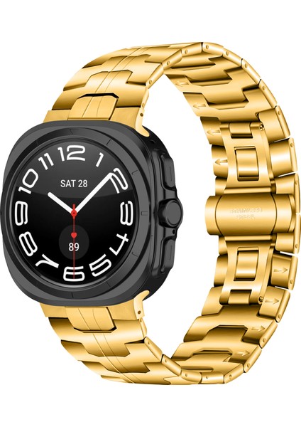 Samsung Galaxy Watch Ultra 47MM Saat Bilekliği Paslanmaz Çelik Saat Kayışı-Altın (Yurt Dışından) fiyatları