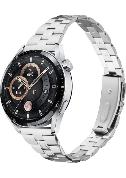 Samsung Galaxy Watch 46MM Paslanmaz Çelik Kayışlı Saat Bandı Katlanır Tokalı Gümüş (Yurt Dışından) modelleri