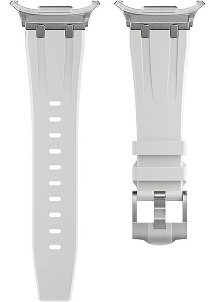 Samsung Galaxy Watch Ultra 47MM Saat Kayışı Yedek Silikon Saat Bandı - Gümüş + Beyaz (Yurt Dışından) indirimleri