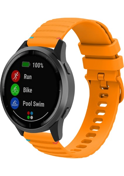 Samsung Galaxy Watch7 44MM/40MM/WATCH Fe 40MM/WATCH6 44MM/40MM Evrensel 20MM Silikon Saat Kayışı - Kehribar Sarı (Yurt Dışından) fırsatları