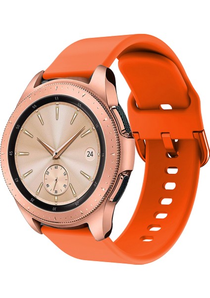 Samsung Galaxy Watch 42MM Için 20MM Silikon Saat Kayışı, Düz Renkli Ayarlanabilir Saat Bilek Bandı - Turuncu (Yurt Dışından) fırsatları