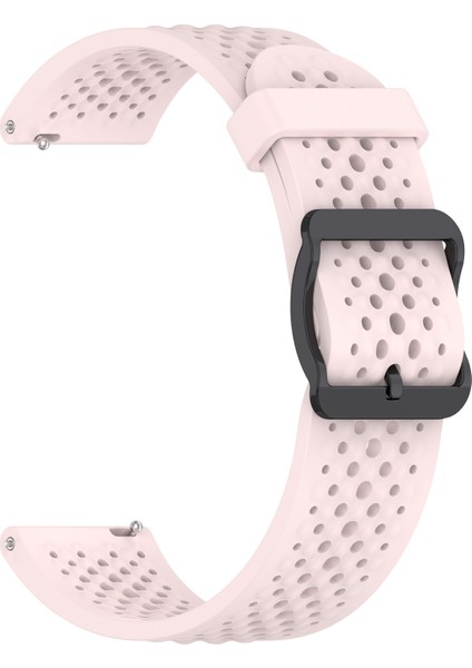 Xiaomi Watch S4 Sport/samsung Galaxy Watch3 45MM/WATCH 42MM Silikon 22MM Çoklu Delikli Nefes Alabilir Saat Kayışı - Açık Pembe (Yurt Dışından) modelleri