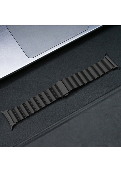 Samsung Galaxy Watch Ultra 47MM Titanyum Alaşımlı Kayış Akıllı Saat Yedek Bandı - Siyah (Yurt Dışından)